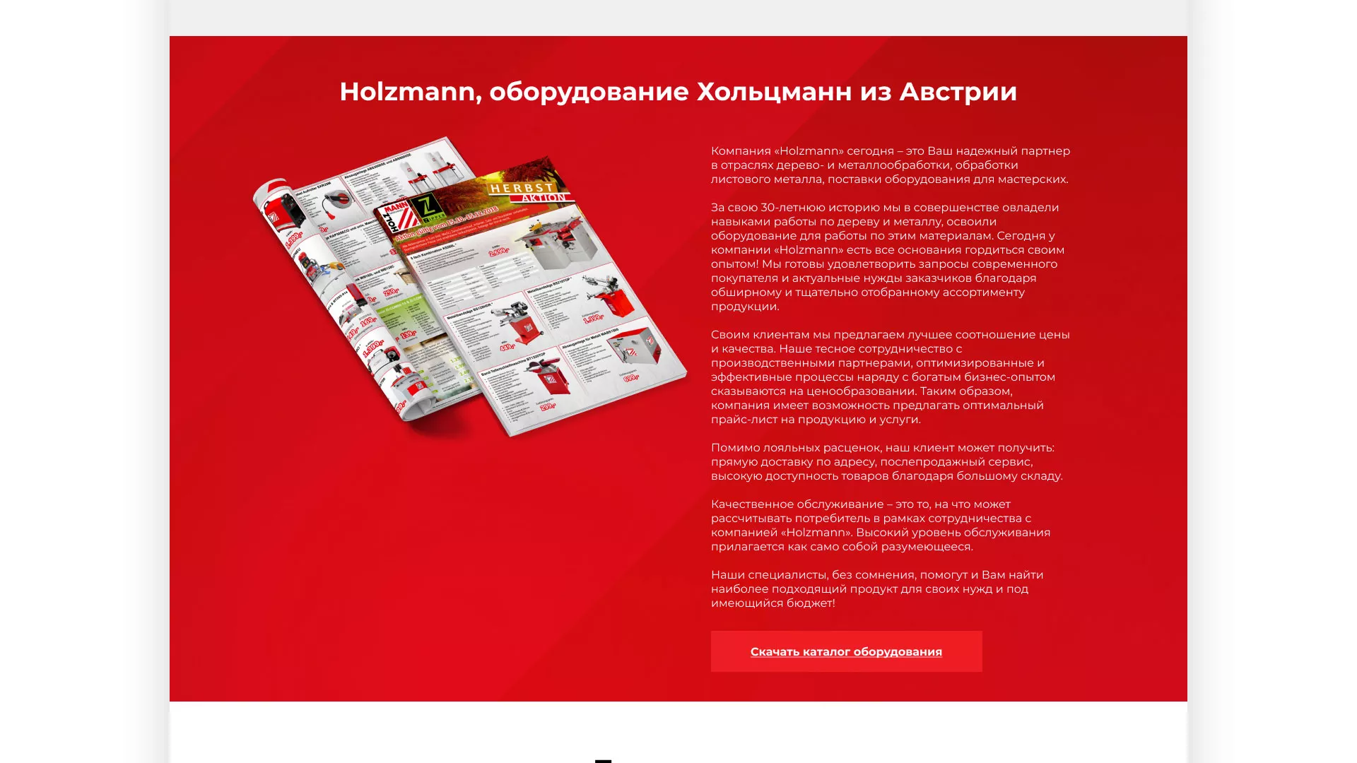 Создание сайта компании «HOLZMANN Maschinen GmbH» в Кирове