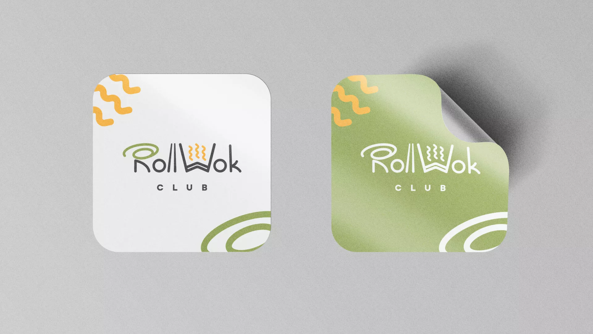 Разработка логотипа и фирменного стиля суши-бара «Roll Wok Club» в Кирове