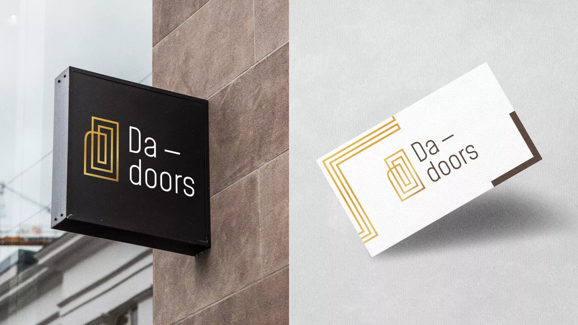 Разработка логотипа для компании «DA-DOORS» в Кирове